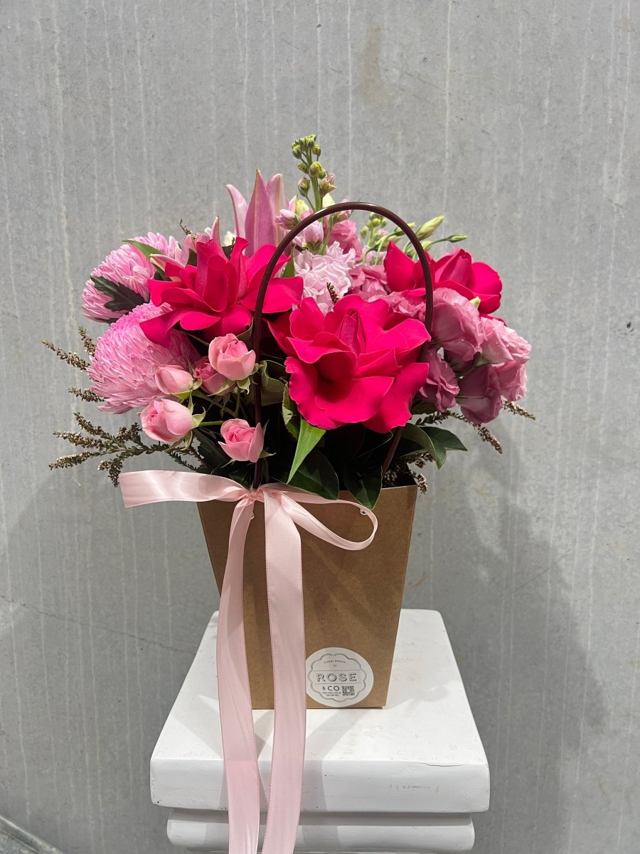 Pink Fields Handbag - ROSE & CO