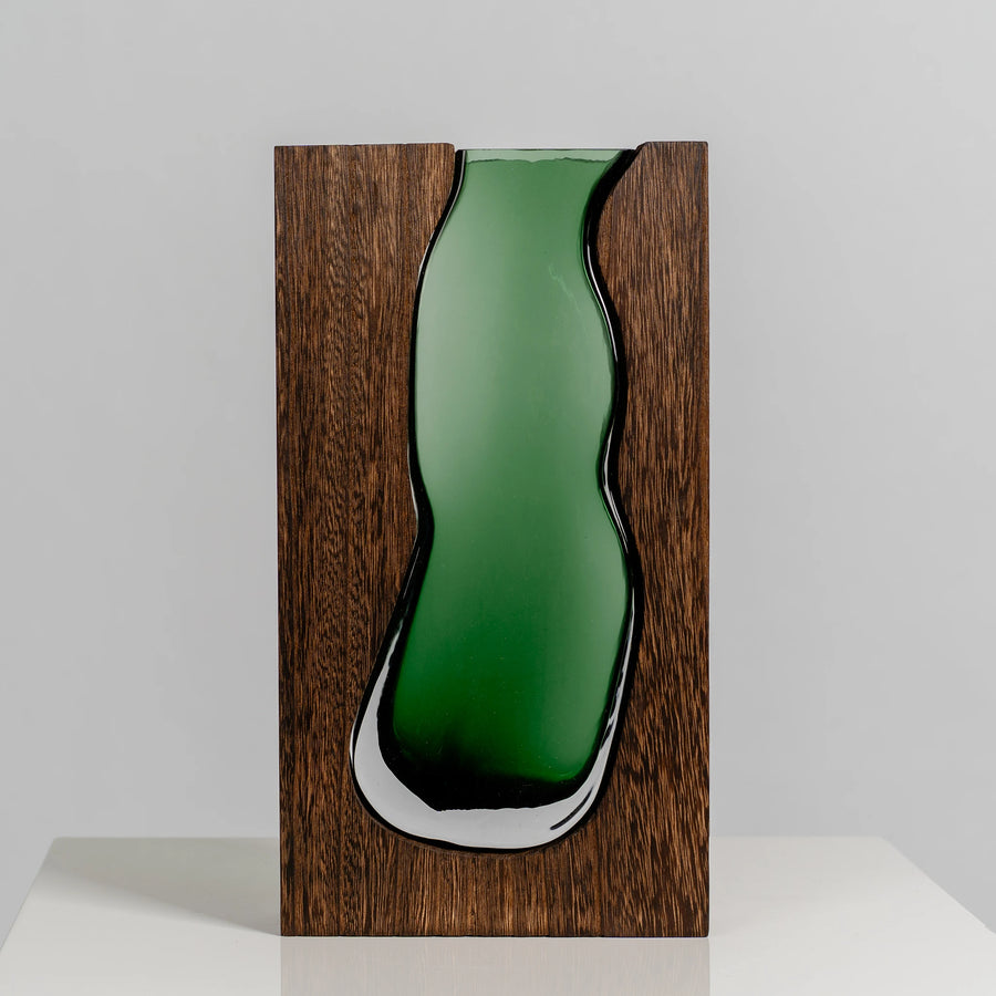 Green Vase with Timber Frame
